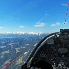 Flugwegposition um 11:49:28: Aufgenommen in der Nähe von Gemeinde Stanz im Mürztal, Österreich in 2104 Meter